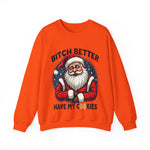 Sarcastic Santa Cookie Christmas Sweatshirt, Funny Festive Christmas Sweater