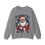 Sarcastic Santa Cookie Christmas Sweatshirt, Funny Festive Christmas Sweater