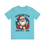 Santa Cookie Sarcastic Tee, Funny Santa T-Shirt, Funny Christmas Clothing