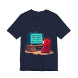 Sarcastic Monster Cartoon Tee: Funny "I Can't See Red Flags..." Monster T-Shirt