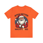 Santa Cookie Sarcastic Tee, Funny Santa T-Shirt, Funny Christmas Clothing