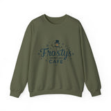 Frosty's Snowflake Café Christmas Sweatshirt, Festive Snowman Sweater