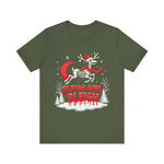 Gothic Skeleton Reindeer Christmas Tee - Sleigh Girl Sleigh Holiday Shirt
