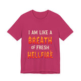 Fiery Statement Tee - "Breath of Fresh Hellf*re" Workout T-Shirt