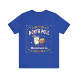 North Pole Milk & Cookie Co. Christmas T-Shirt - Festive Whimsical Tee
