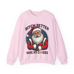 Sarcastic Santa Cookie Christmas Sweatshirt, Funny Festive Christmas Sweater