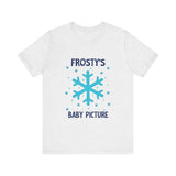 Cute Frosty Christmas Tee - "Frosty's First Baby Picture" Whimsical Christmas T-Shirt
