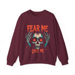 Spooky Skull Sweatshirt - Fear Me Love Me Crewneck