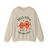 Balls Deep in Christmas Spirit Crewneck Sweatshirt