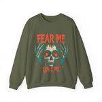 Spooky Skull Sweatshirt - Fear Me Love Me Crewneck