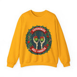 Experienced Ball Handler Funny Christmas Sweatshirt, Gothic Christmas Humor Sweater