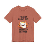 Funny Charred Marshmallow T-Shirt – Sarcastic Burnt Out Tee