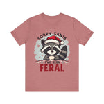 "Sorry Santa I've Been Feral" Raccoon Santa Tee