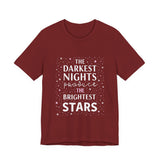 Inspirational Cosmic Graphic Tee, Motivational Bright Stars T-Shirt