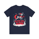 Gothic Skeleton Reindeer Christmas Tee - Sleigh Girl Sleigh Holiday Shirt