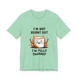 Funny Charred Marshmallow T-Shirt – Sarcastic Burnt Out Tee