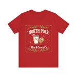 North Pole Milk & Cookie Co. Christmas T-Shirt - Festive Whimsical Tee