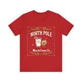 North Pole Milk & Cookie Co. Christmas T-Shirt - Festive Whimsical Tee