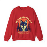Sarcastic FAFO Wolf Sweatshirt, Funny FAFO Statement Sweater
