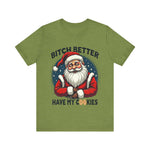 Santa Cookie Sarcastic Tee, Funny Santa T-Shirt, Funny Christmas Clothing