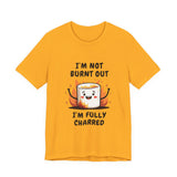 Funny Charred Marshmallow T-Shirt – Sarcastic Burnt Out Tee