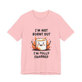 Funny Charred Marshmallow T-Shirt – Sarcastic Burnt Out Tee