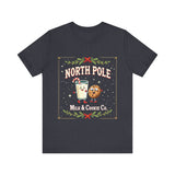 North Pole Milk & Cookie Co. Christmas T-Shirt - Festive Whimsical Tee