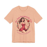 Vintage-Inspired Pink Pomegranate Club Persephone Tee, Retro Coquette Graphic Shirt