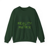 Matrix-Inspired Crewneck Sweatshirt - Reality is a Matrix Sweater