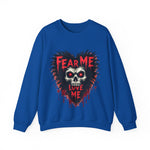 Gothic Horror Sweatshirt - Fear Me, Love Me Graphic Crewneck