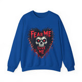 Gothic Horror Sweatshirt - Fear Me, Love Me Graphic Crewneck