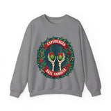 Experienced Ball Handler Funny Christmas Sweatshirt, Gothic Christmas Humor Sweater
