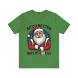Santa Cookie Sarcastic Tee, Funny Santa T-Shirt, Funny Christmas Clothing