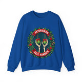 Experienced Ball Handler Funny Christmas Sweatshirt, Gothic Christmas Humor Sweater