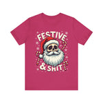 Festive & Sh*t Skull Santa Christmas Tee