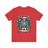 Funny Skeleton Christmas Tee, On The Naughty List & Loving It Christmas T-Shirt
