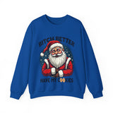 Sarcastic Santa Cookie Christmas Sweatshirt, Funny Festive Christmas Sweater