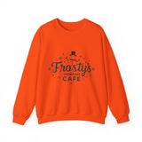 Frosty's Snowflake Café Christmas Sweatshirt, Festive Snowman Sweater