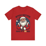 Santa Cookie Sarcastic Tee, Funny Santa T-Shirt, Funny Christmas Clothing