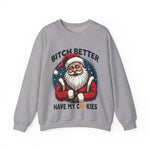 Sarcastic Santa Cookie Christmas Sweatshirt, Funny Festive Christmas Sweater