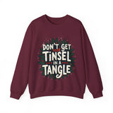 Sarcastic Christmas Sweatshirt, "Don't Get Your Tinsel in a Tangle" Sweater
