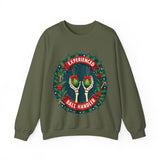 Experienced Ball Handler Funny Christmas Sweatshirt, Gothic Christmas Humor Sweater