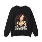 Morally Ambiguous Vintage Pinup Crewneck Sweatshirt