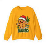 Let's Get Baked Funny Christmas Sweater, Funny Holiday Gingerbread Man Sweatshirt, Cannabis Humor Clothing