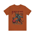 Sarcastic Krampus Christmas T-Shirt - "My Neck, My Back" Horror Graphic Tee