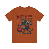 Sarcastic Krampus Christmas T-Shirt - "My Neck, My Back" Horror Graphic Tee
