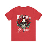 Gothic Floral Skull T-Shirt - Death in Bloom Tee