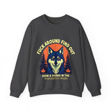 Sarcastic FAFO Wolf Sweatshirt, Funny FAFO Statement Sweater