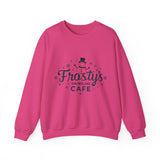 Frosty's Snowflake Café Christmas Sweatshirt, Festive Snowman Sweater