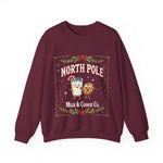 North Pole Milk & Cookie Co. Christmas Sweatshirt - Festive Whimsical Sweater
